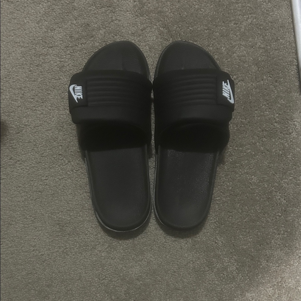 Nike Black Slide Sandals with Logo